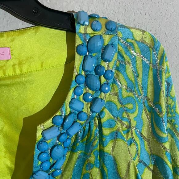 Lilly Pulitzer Slik Embroidered Tunic Dress Size 2 Women's - Picture 5 of 10